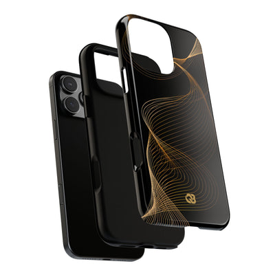 Gold Tough Phone Case for iPhone - Burnished Bronze Helix