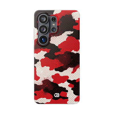 Crimson Halftone Camo · Lite Phone Case for Samsung · Red