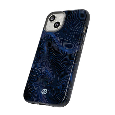 Blue Tough Phone Case for iPhone - Cobalt Contour Ridge
