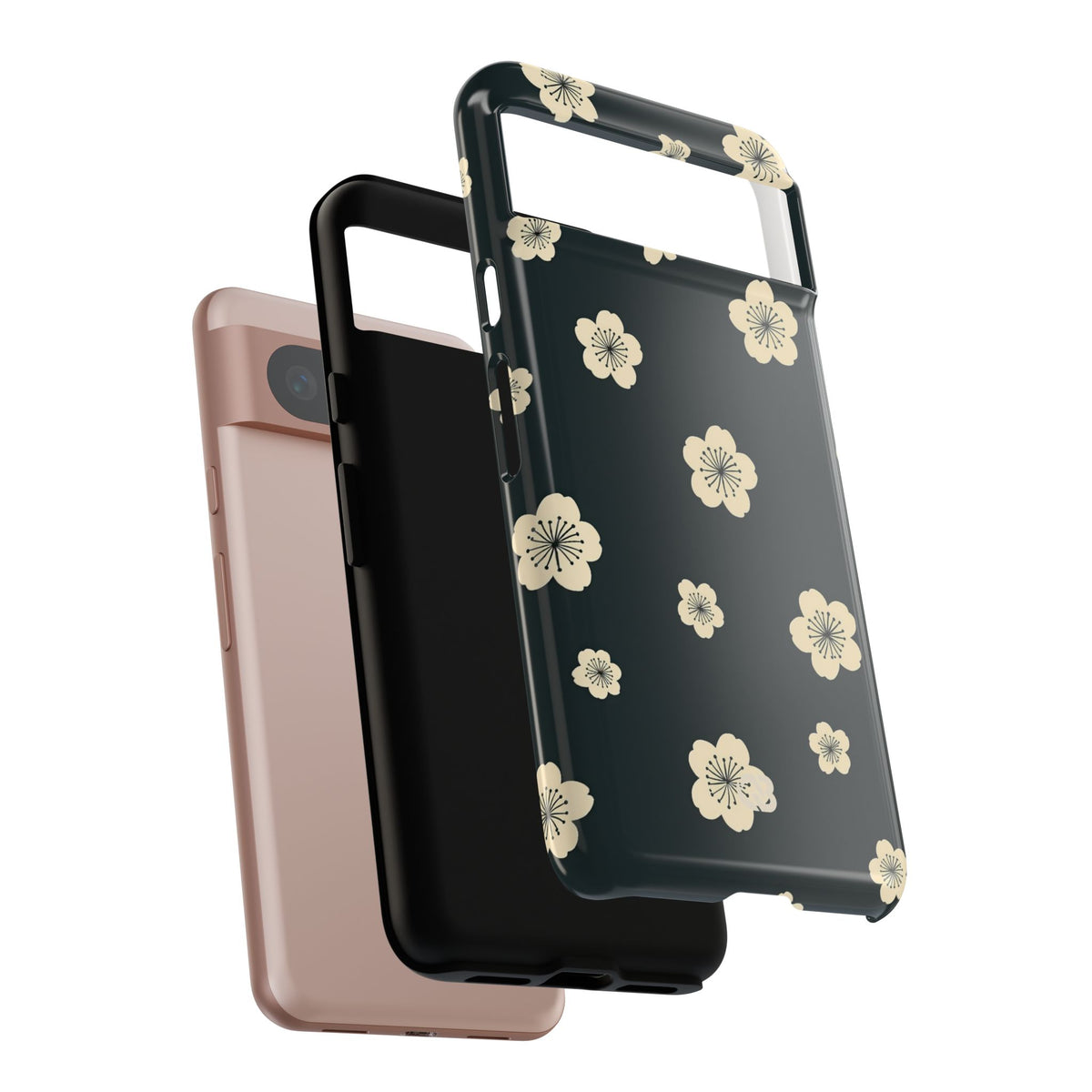 Midnight Sakura Bloom · Tough Phone Case for Pixel ·  Black