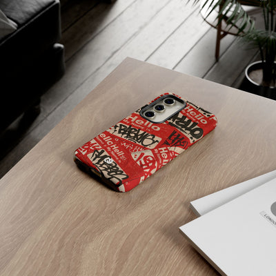 Slap Tag Collage · Tough Phone Case for Samsung · Red