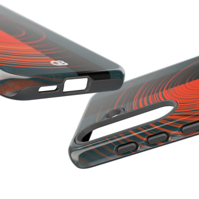 Teal Tough Phone Case for Samsung - Burnt Slate Radial
