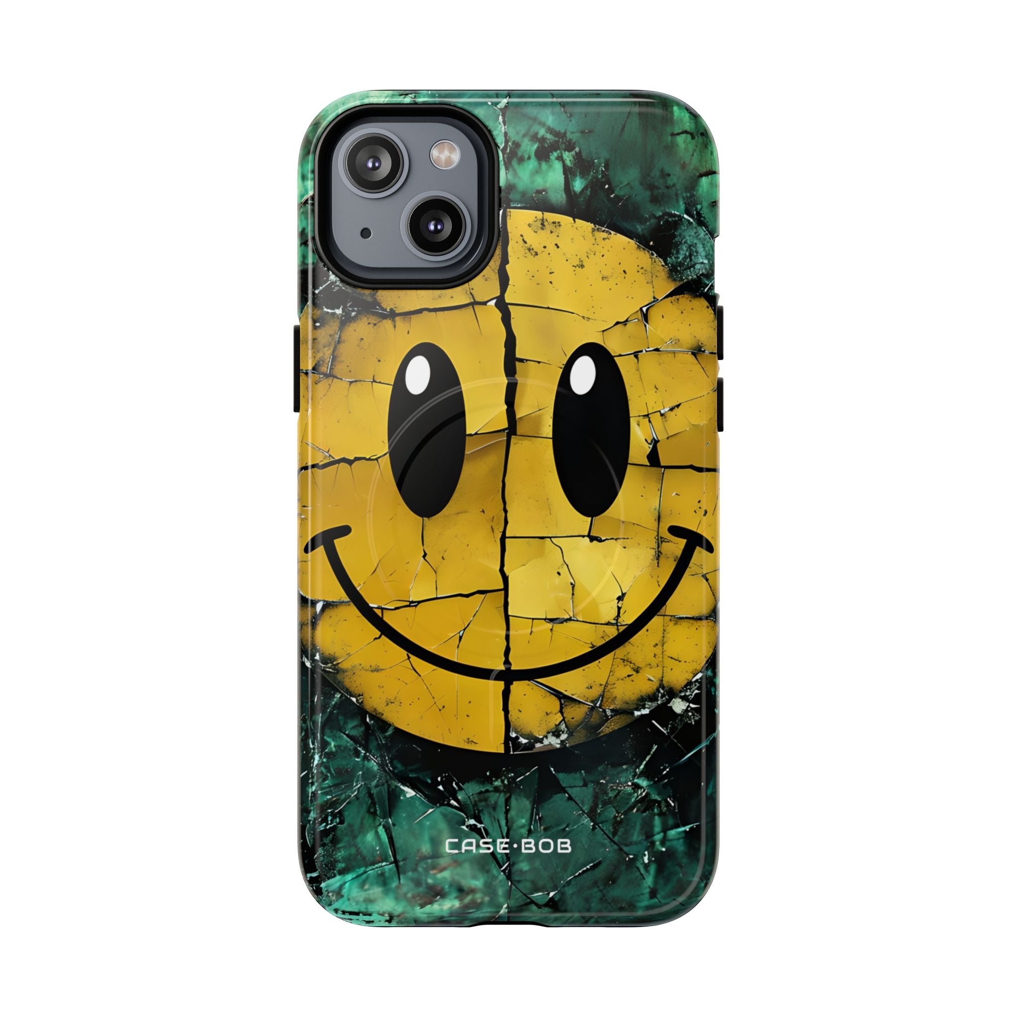 Gebarsten Smiley iPhone 14 Plus Case - Tough+