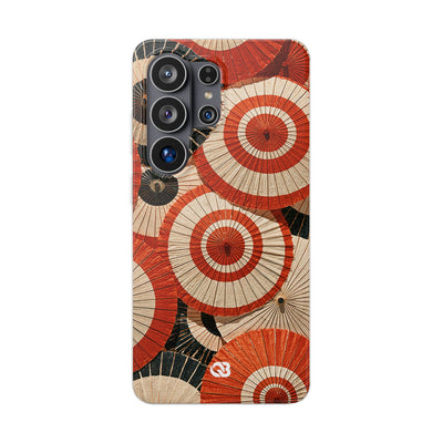 Vermilion Wagasa Motif · Lite Phone Case for Samsung · Red