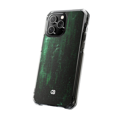 Emerald Void · Clear Impact Magnetic Phone Case for iPhone ·  Green