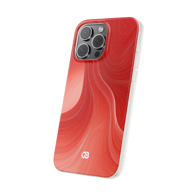 Red Lite Phone Case for iPhone - Crimson Silk Strands