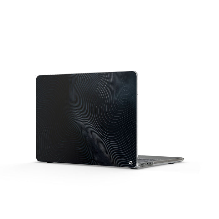 Obsidian Contours · Clear Hard Case for MacBook · Black
