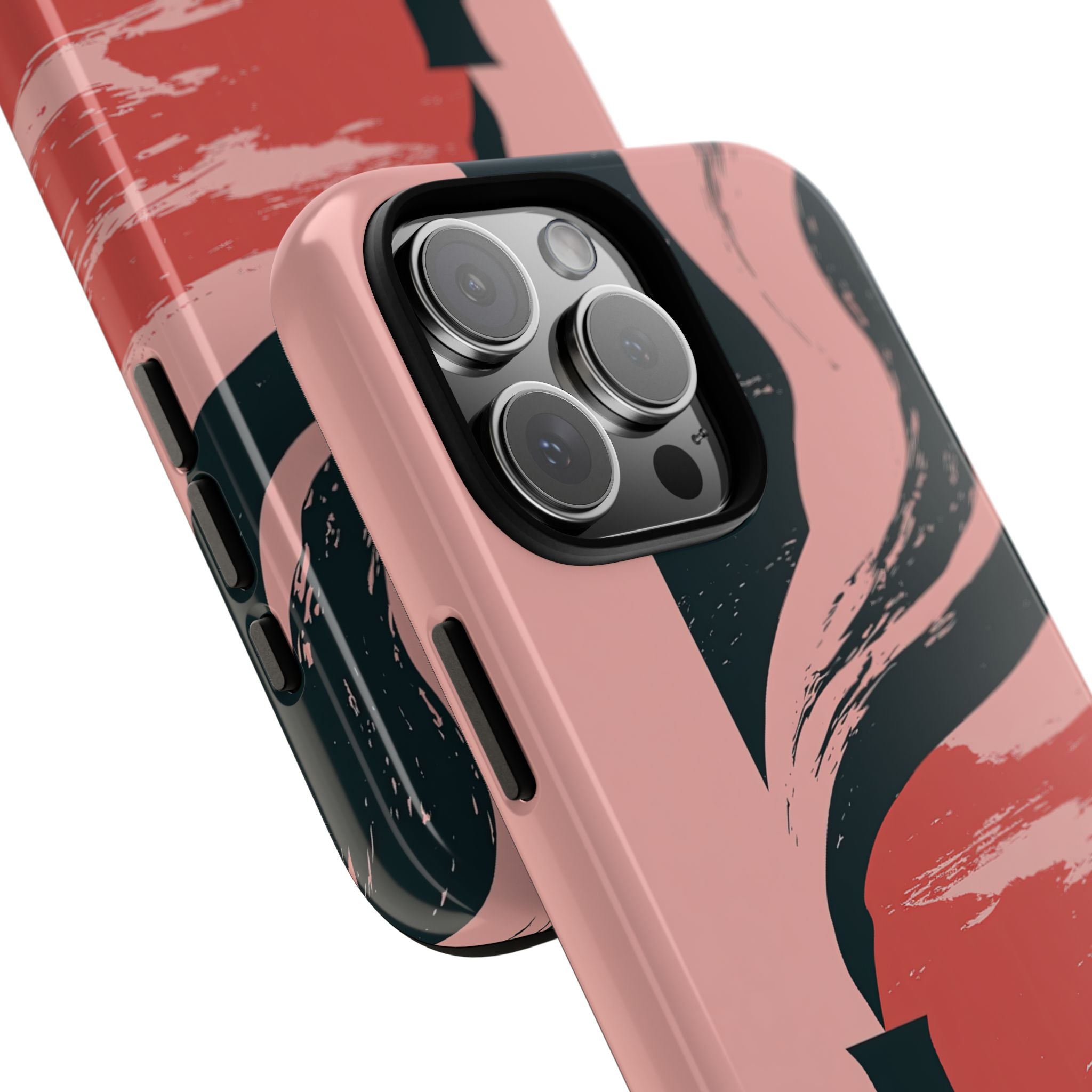 Pink Tough Phone Case for iPhone - Cinder Rose Plume