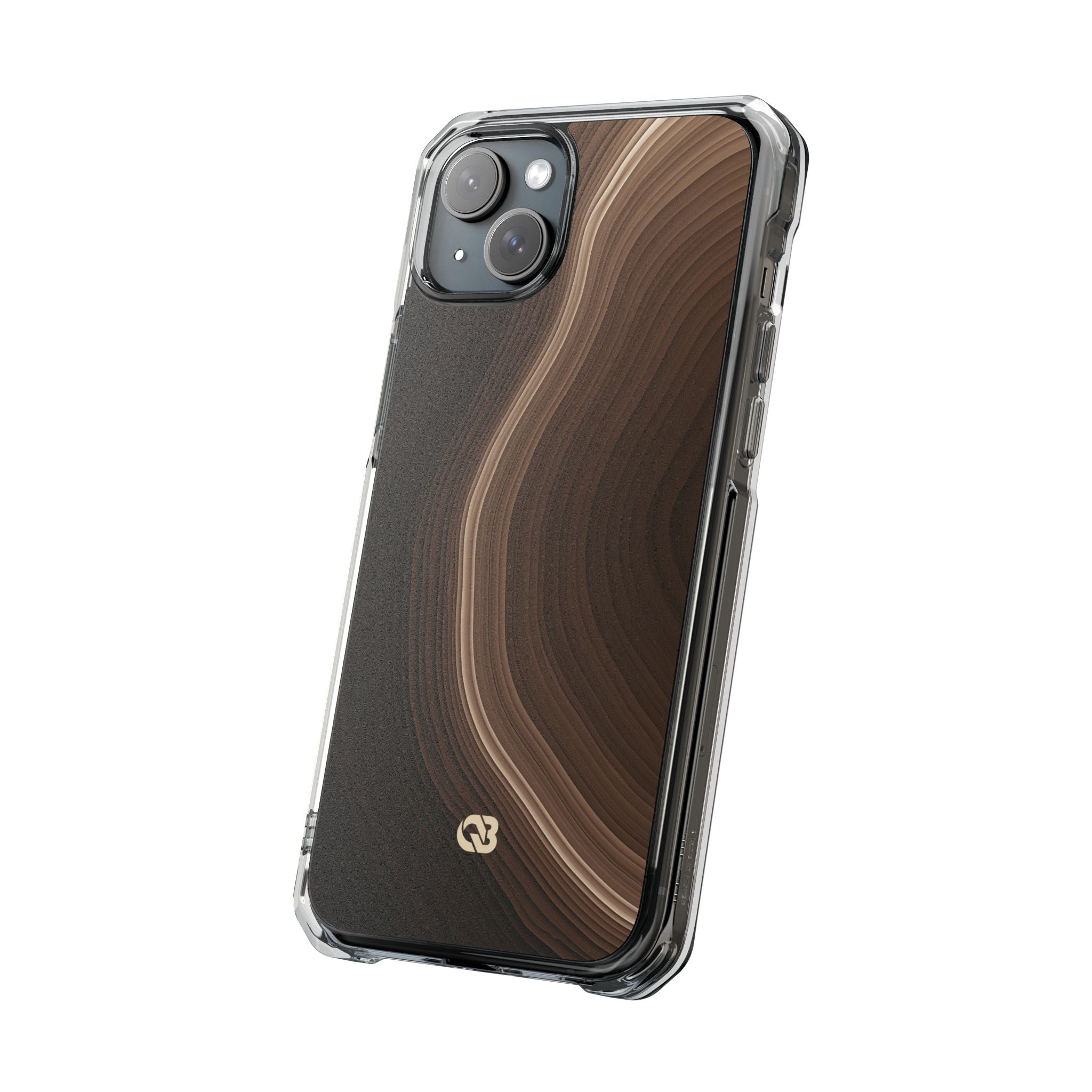 Brown Impact MagSafe Phone Case for iPhone - Bronzed Canyon Relief