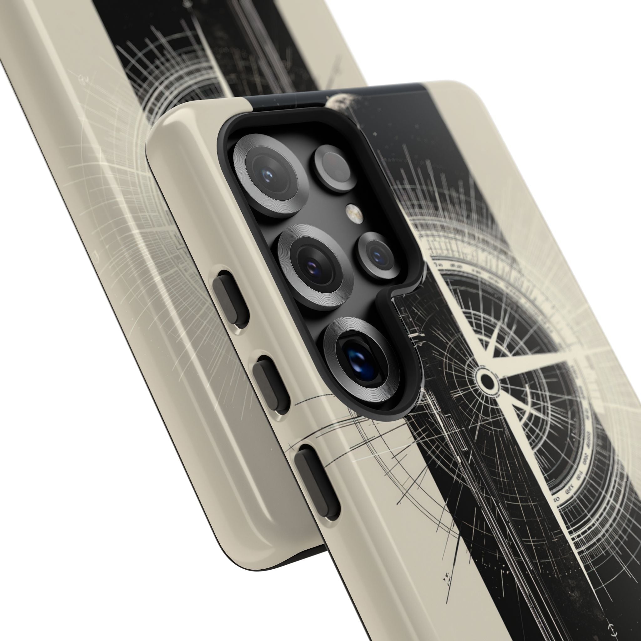 Beige Tough Phone Case for Samsung - Zenith Vector Spire