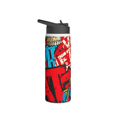 Skate Skull Riot · Insulated Water Bottle · Red