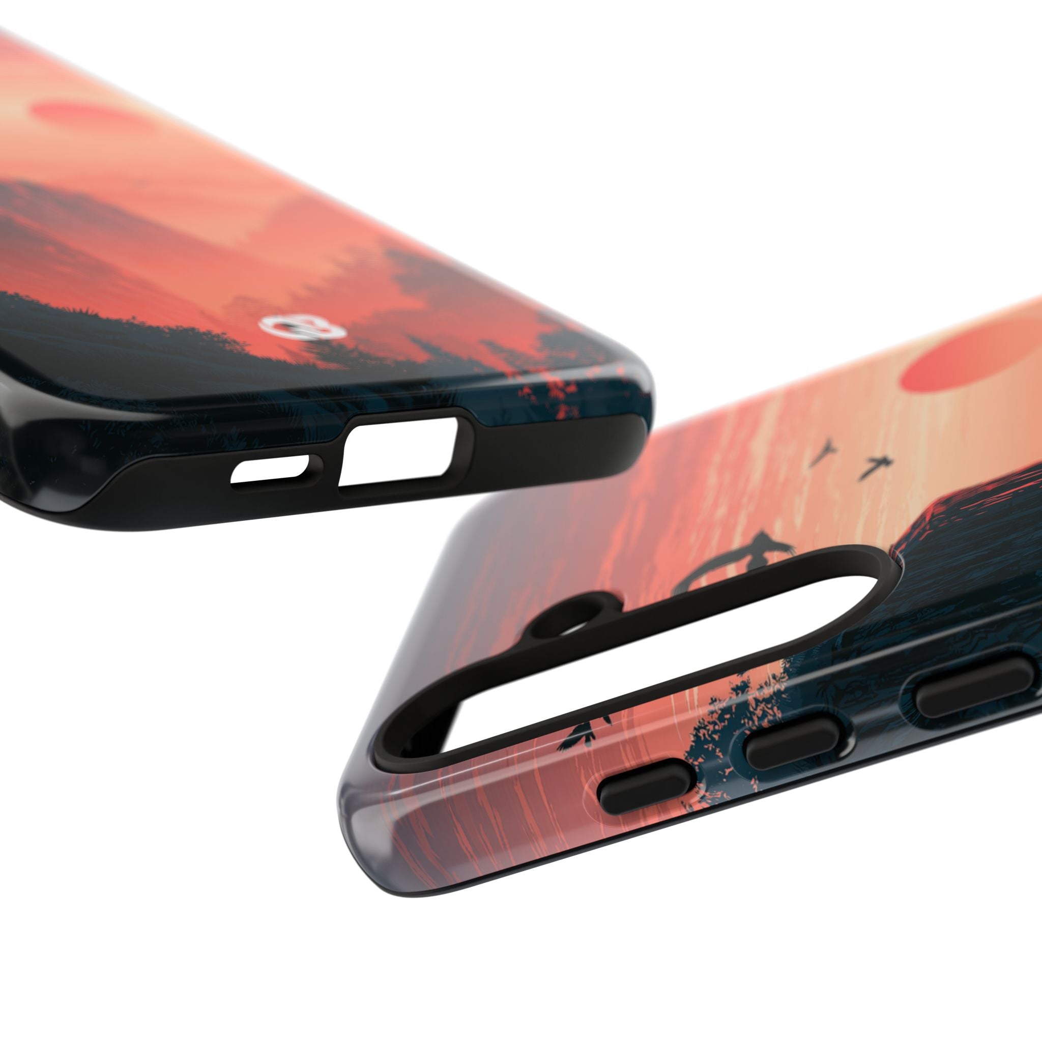 Orange Tough Phone Case for Samsung - Crimson Ridge Flight