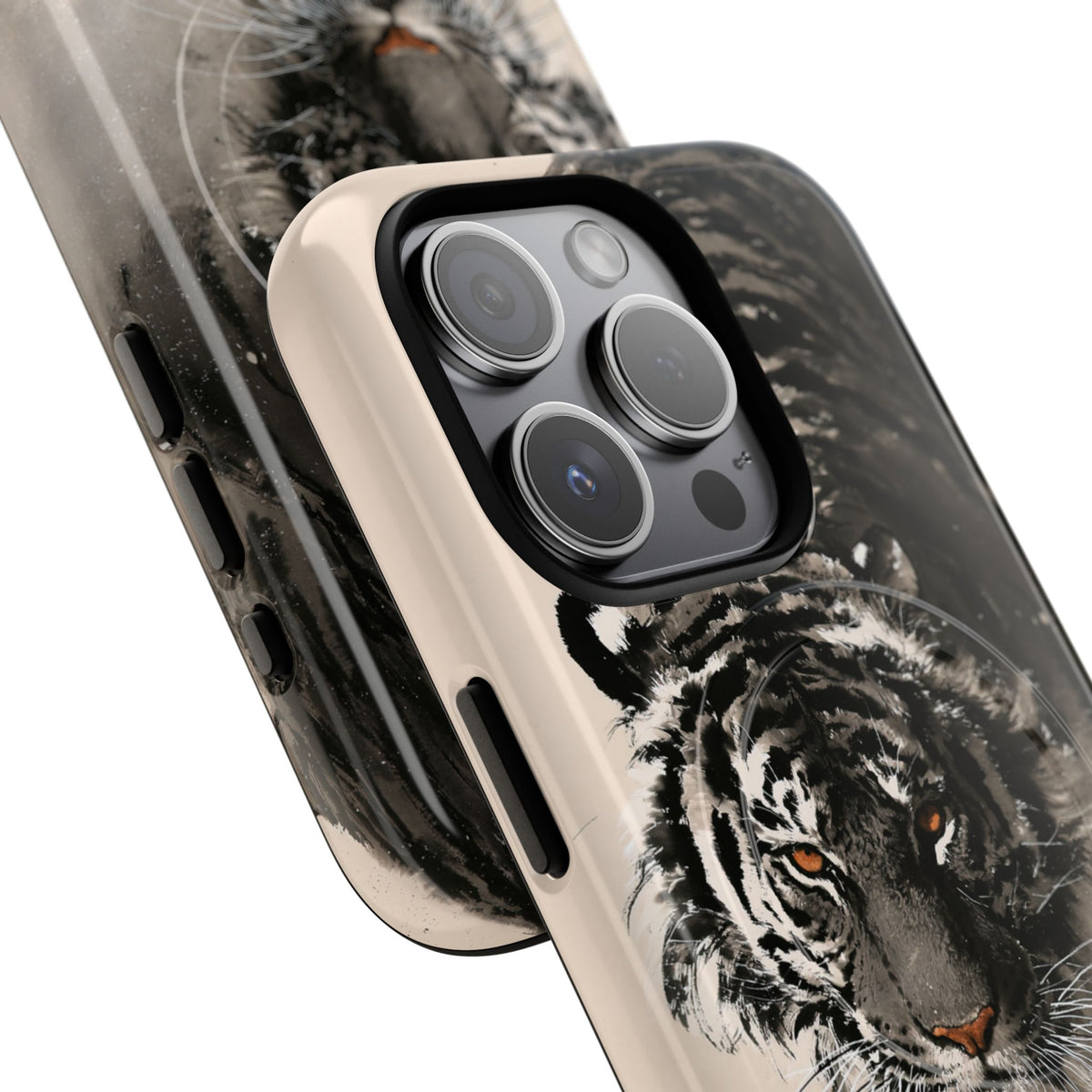 Ink Wash Tiger · Tough 2.0 Magnetic Phone Case for iPhone · Beige
