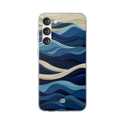 Cobalt Coast Layers · Soft Phone Case for Samsung