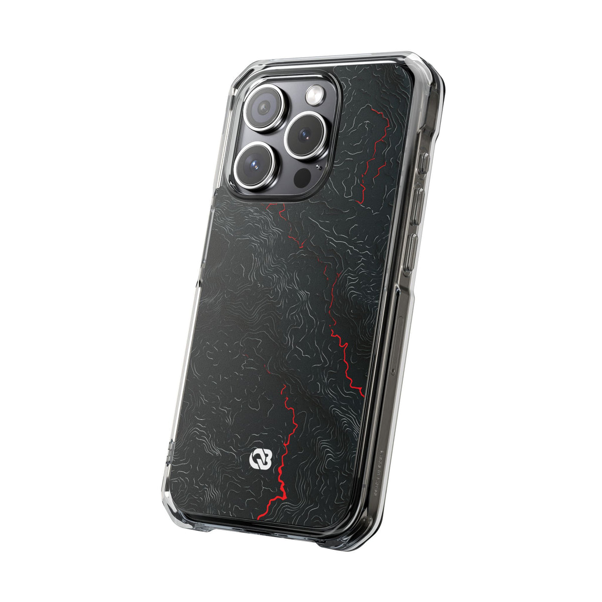 Crimson Rift · Clear Impact Magnetic Phone Case for iPhone ·  Black