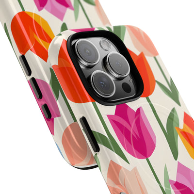 Vibrant Petal Grid · Tough+ Handyhülle für iPhone · Magsafe