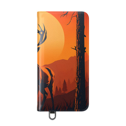 Stag Sunset - Samsung S25 Case - Wallet