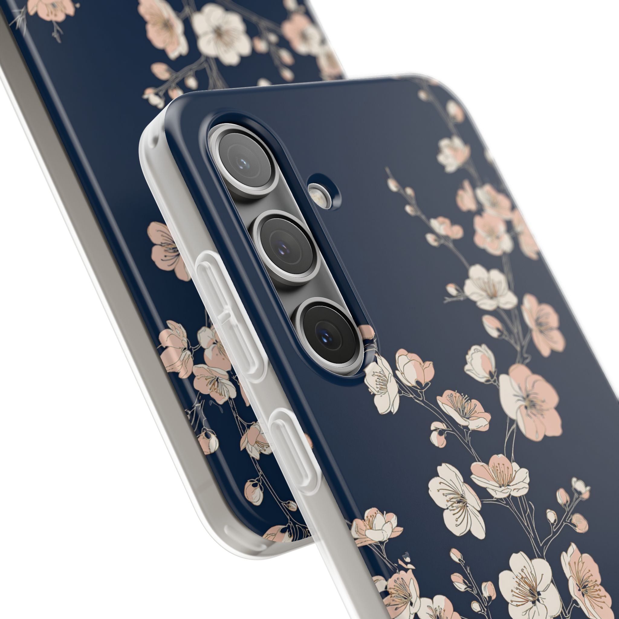 Blue Lite Phone Case for Samsung - Midnight Peach Sakura