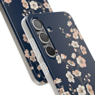 Blue Lite Phone Case for Samsung - Midnight Peach Sakura