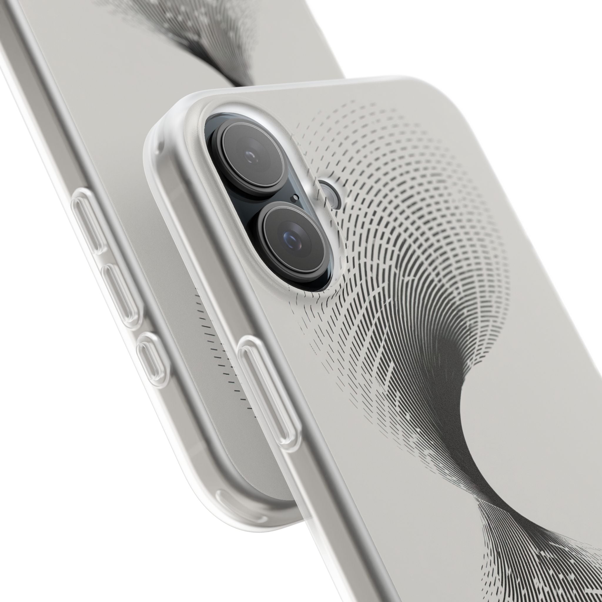 White Lite Phone Case for iPhone - Linear Torsion Grid