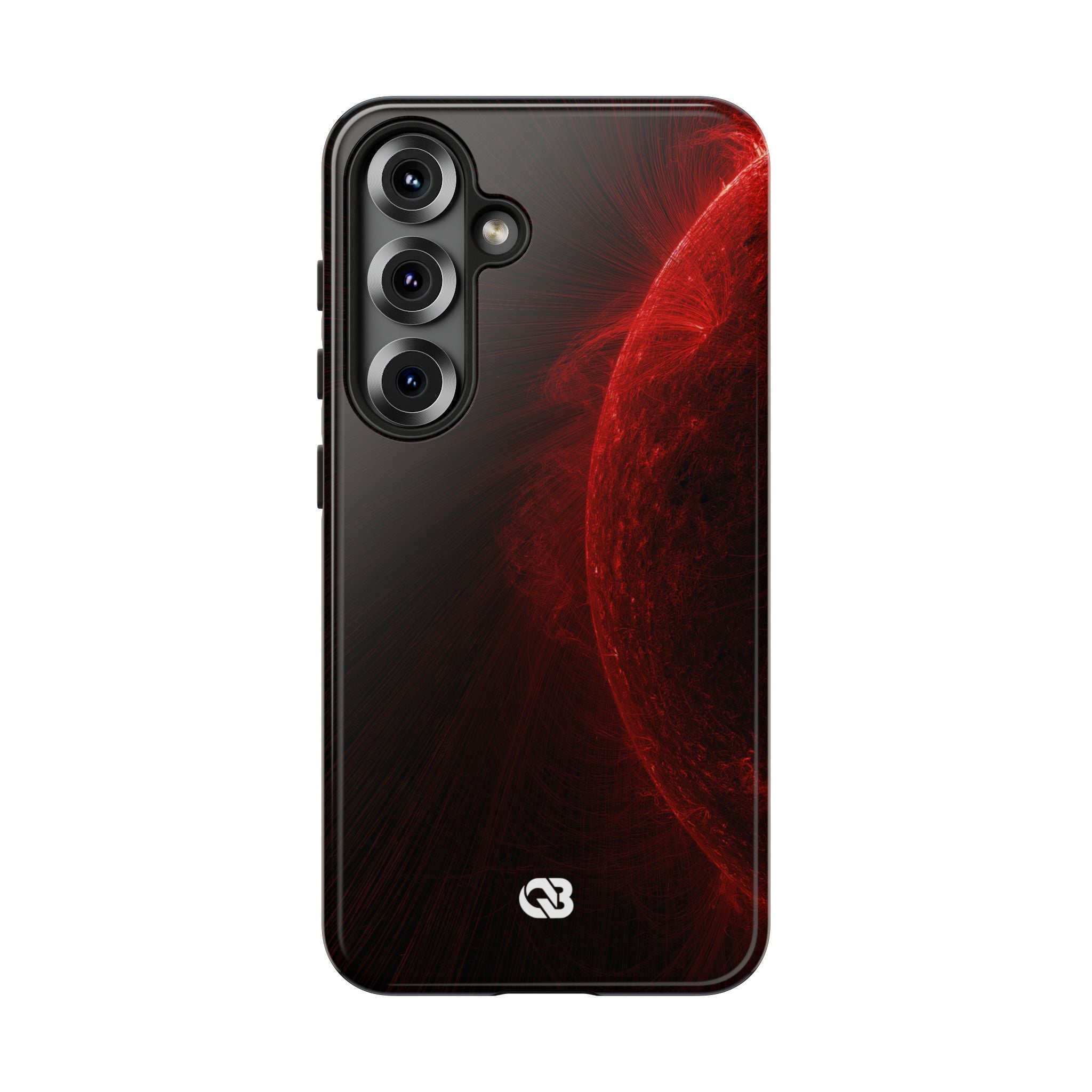 Red Tough Phone Case for Samsung - Solar Crimson Flare