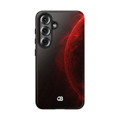 Red Tough Phone Case for Samsung - Solar Crimson Flare