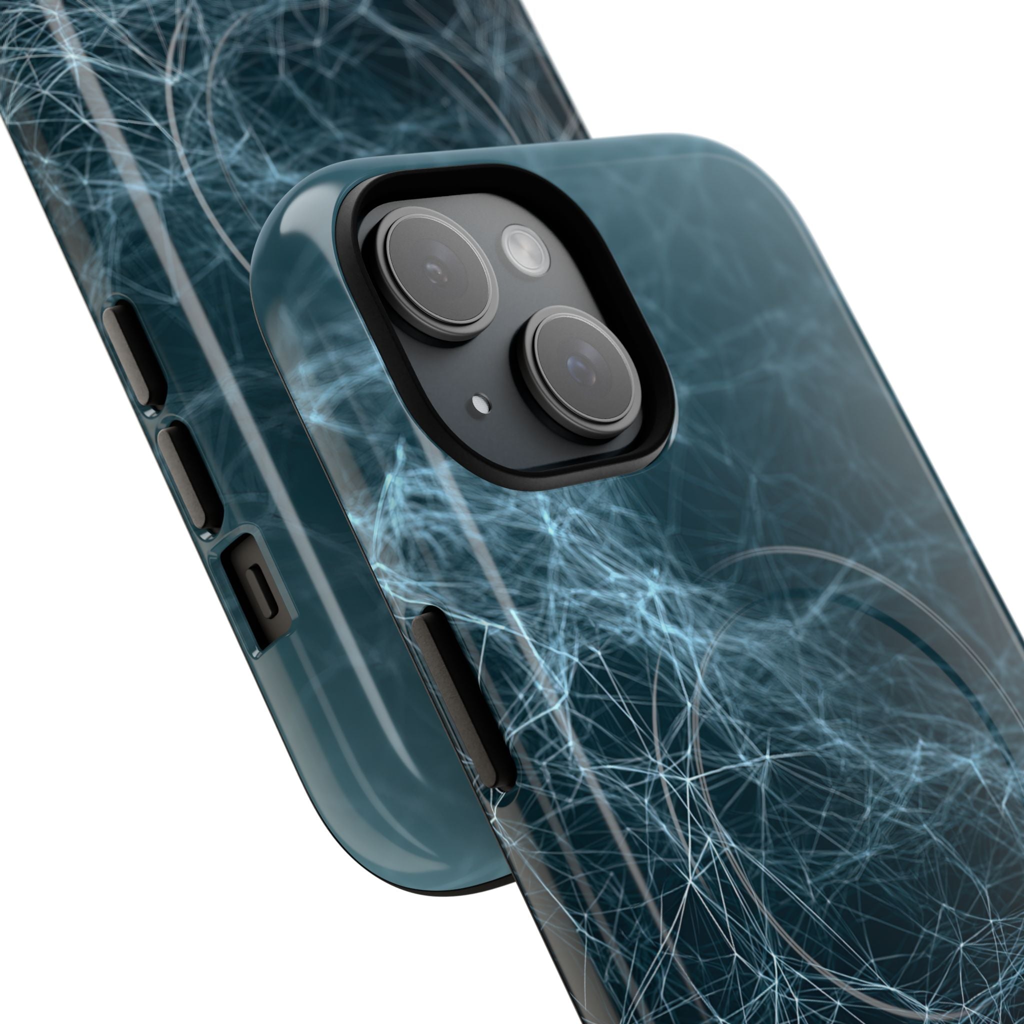 Teal Tough 2.0 Magsafe Phone Case for iPhone - Arctic Neural Mesh