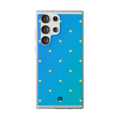 Cyan Sun Dots · Soft Phone Case for Samsung
