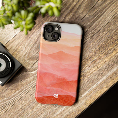 Alpenglow Ridge Vista · Tough Phone Case for iPhone · Orange