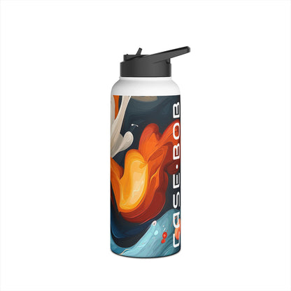 Fiery Swirl - Stainless Steel Water Bottle