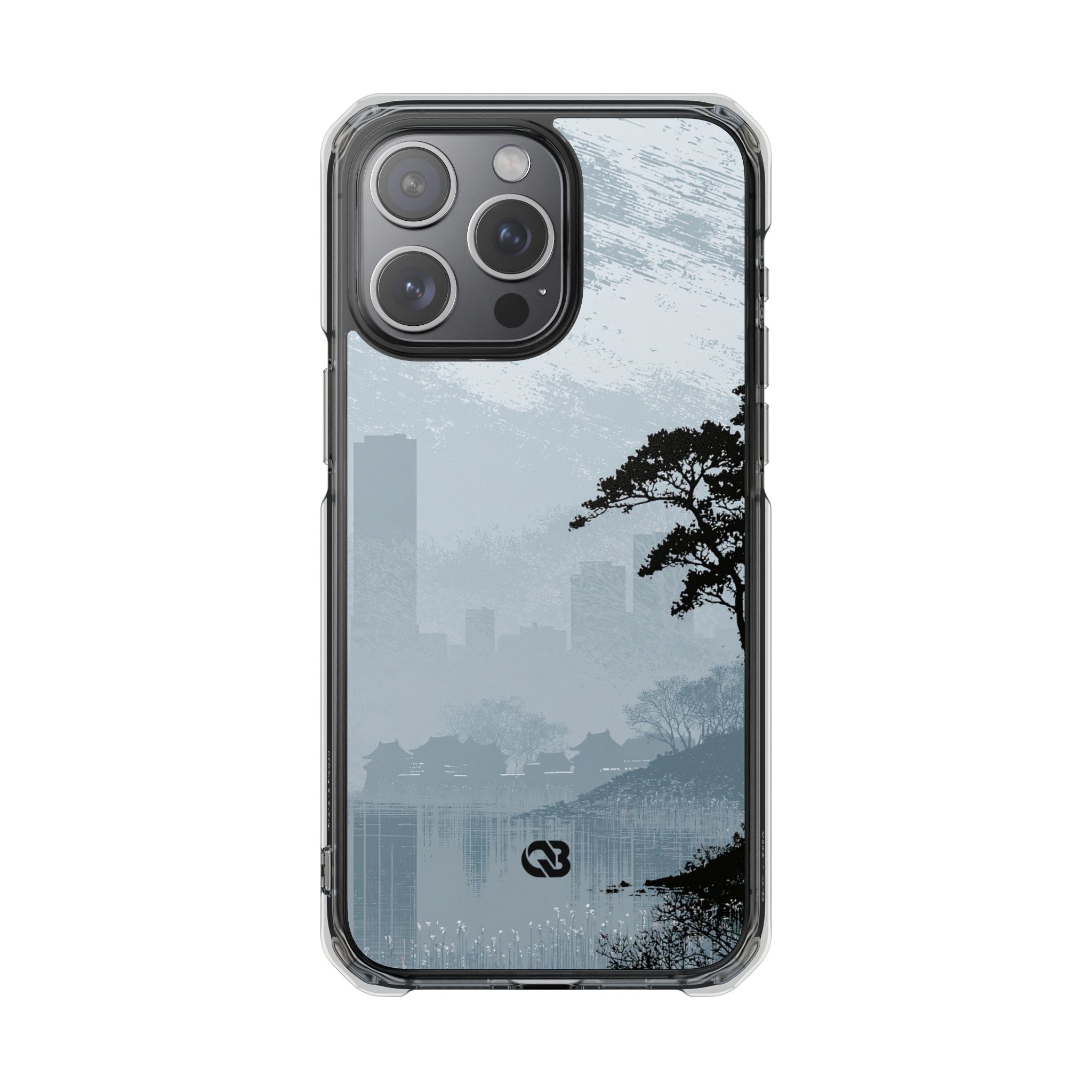 Grey Impact MagSafe Phone Case for iPhone - Steel Slate Zen