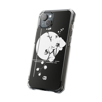 Nocturne Orchid Bloom · Clear Impact Magnetic Phone Case for iPhone ·  Black