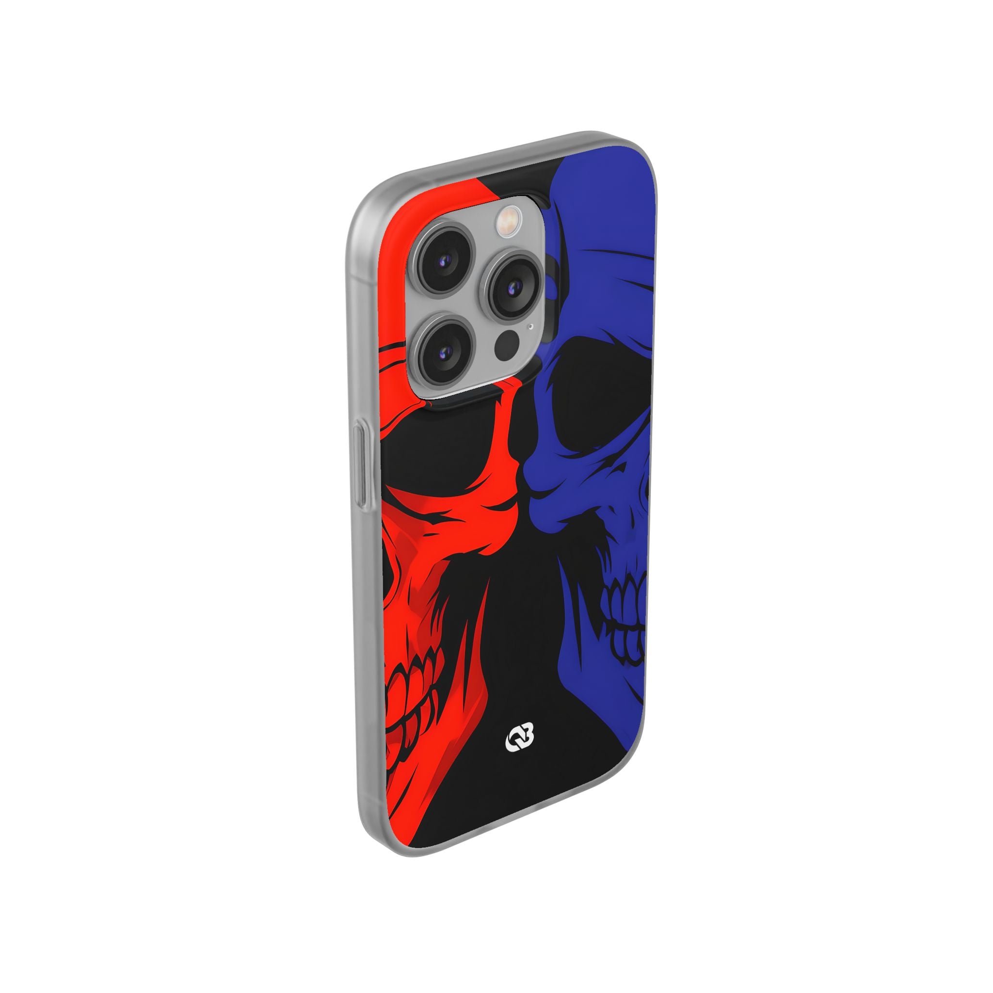 Crimson Cobalt Skulls · Soft Phone Case for iPhone