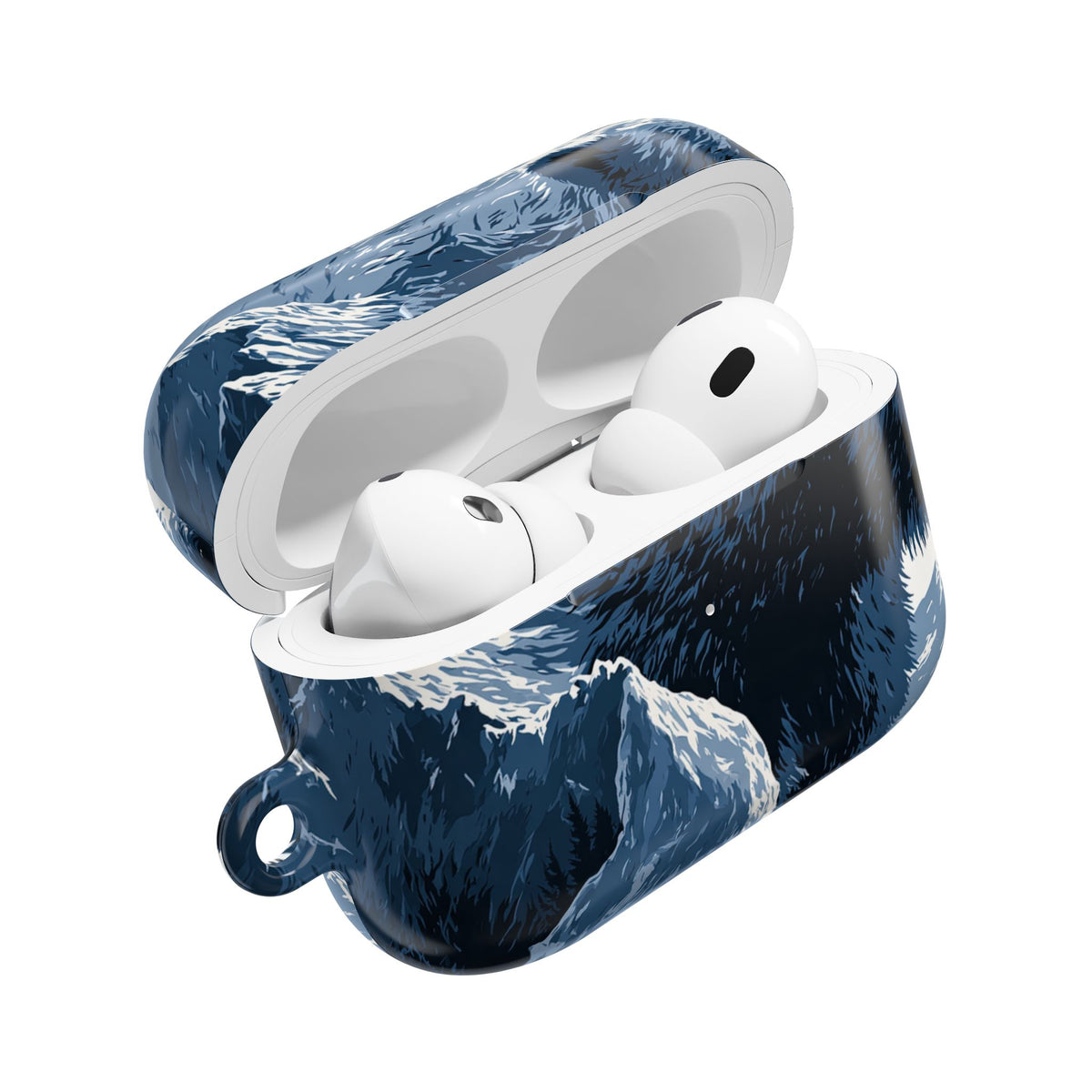 Fjord Summit Bear · Hard Case for AirPods & AirPods Pro · Blue