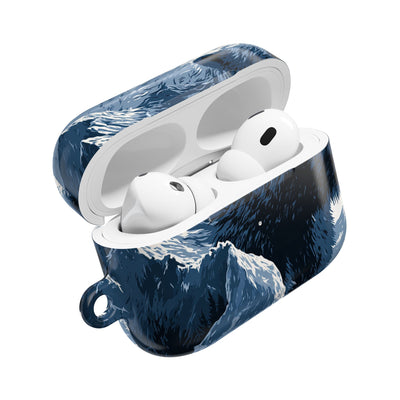 Fjord Summit Bear · Hard Case for AirPods & AirPods Pro · Blue