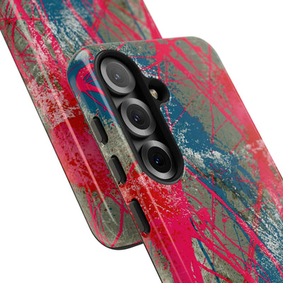 Neon Static Drip · Tough Phone Case for Samsung · Pink