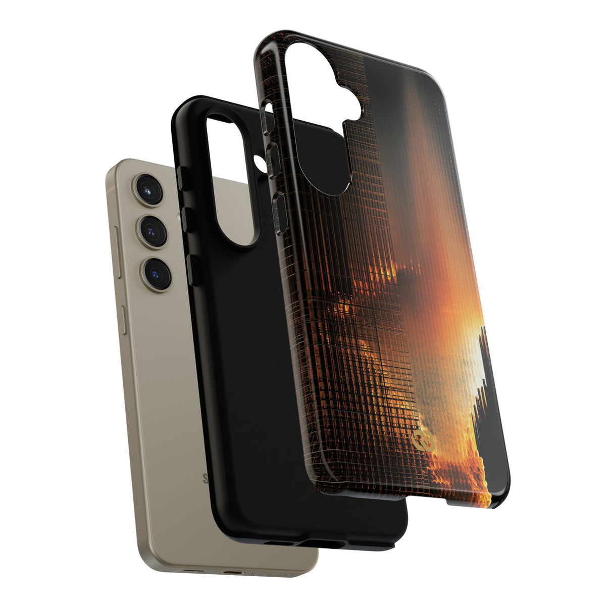 Luminous Grid · Tough Phone Case for Samsung · Black