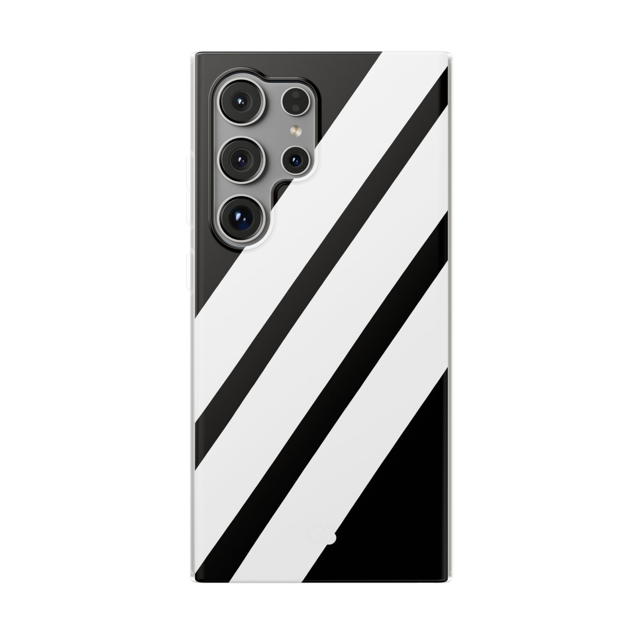 Obsidian White Bars · Soft Phone Case for Samsung