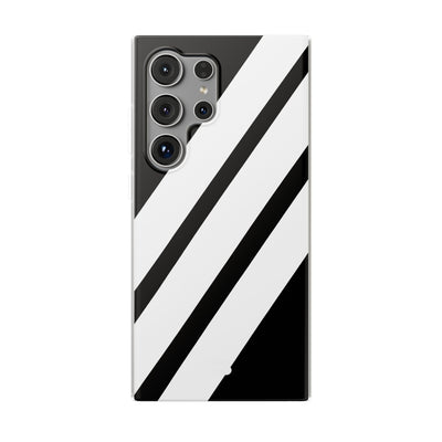 Obsidian White Bars · Soft Phone Case for Samsung