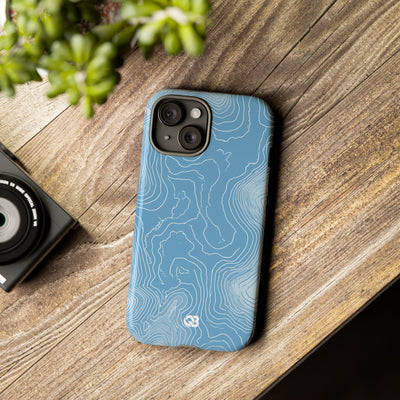 Glacial Basin Topo · Tough Phone Case for iPhone · Blue