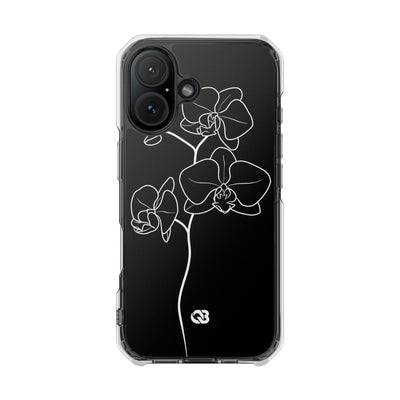 Black Impact MagSafe Phone Case for iPhone - Noir Alabaster Orchid