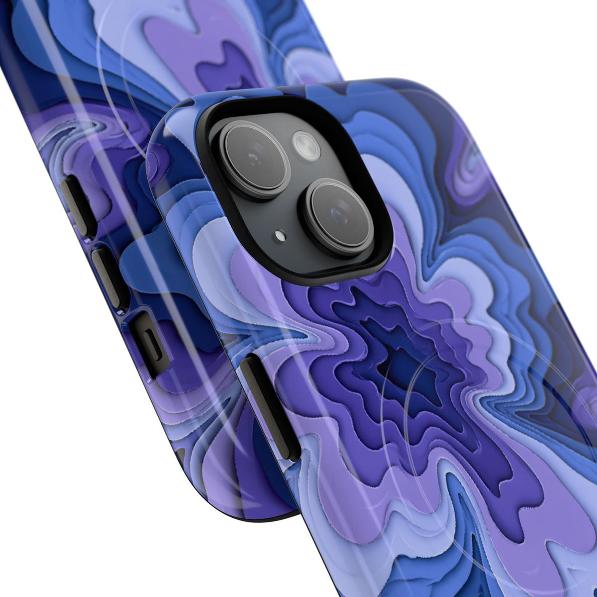 Periwinkle Strata Bloom · Tough 2.0 Magnetic Phone Case for iPhone · Purple