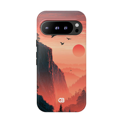 Orange Tough Phone Case for Google Pixel - Crimson Ridge Flight