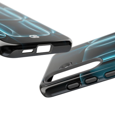 Translucent Cyber Grid · Tough Phone Case for Samsung · Teal