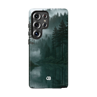 Misty Pine Reflections · Tough Phone Case for Samsung · Green