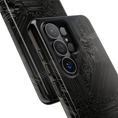 Obsidian Circuitry · Tough Phone Case for Samsung · Black