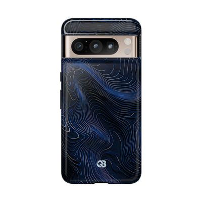Blue Tough Phone Case for Google Pixel - Cobalt Contour Ridge