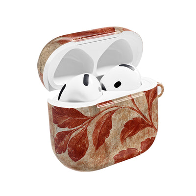 Terracotta Botanical Fresco · Hard Case for AirPods & AirPods Pro · Red