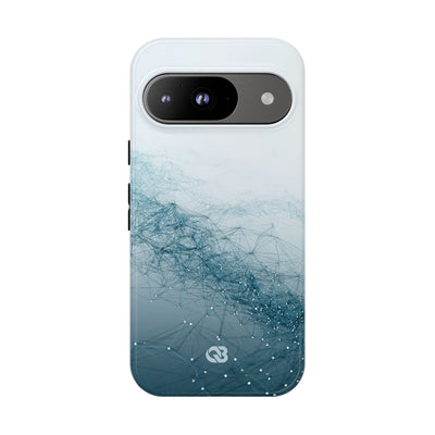 Teal Tough Phone Case for Google Pixel - Cyan Vector Lattice