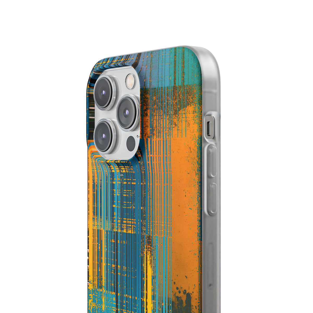 Cyber Glitch Stream · Lite Phone Case for iPhone ·  Teal